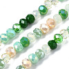 Electroplate Glass Beads Strands X-EGLA-T020-12B-1