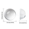 Transparent Half Round Glass Cabochons X-GGLA-R027-18mm-2