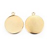 Rack Plating 304 Stainless Steel Pendant Cabochon Settings STAS-F191-14G-H-2