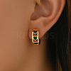 Elegant Heart Brass Cubic Zirconia Stud Earrings GX1194-1-3