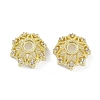 Brass Micro Pave Cubic Zirconia Beads Caps LS-KK-B087-16B-G-1