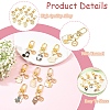 8Pcs Dog & Paw Print Alloy Enamel Pendant Decorations HJEW-YW00215-5