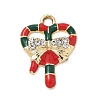 Christmas Themes Alloy Rhinestone Pendants PALLOY-P313-02C-G-1