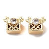 Rack Plating Brass Micro Pave Cubic Zirconia Pendants KK-K333-86G-1