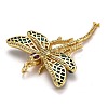 Autumn Theme Brass Micro Pave Cubic Zirconia Pendants X-ZIRC-L100-004G-3