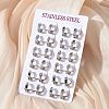304 Stainless Steel Polishing Effect Hoop Earrings EJEW-M001-35P-2