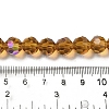 Electroplate Transparent Glass Beads Strands EGLA-A035-T10mm-L04-4