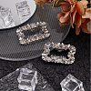 2Pcs Alloy Crystal Rhinestone Shoe Buckle Clips FIND-GF0006-20-4