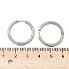 Tarnish Resistant 304 Stainless Steel Huggie Hoop Earrings EJEW-F111B-23mm-P-3