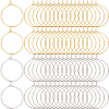 200Pcs 2 Colors Brass Wine Glass Charm Rings KK-SP0001-32B-1