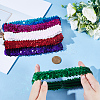 10Pcs 10 Style Wide Stretch Sparkling Headband OHAR-GF0001-27-3