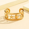 304 Stainless Steel Cuff Bangles for Women BJEW-D384-03G-1