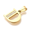 Ion Plating(IP) 304 Stainless Steel Rhinestone Pendants STAS-U035-01G-D-2