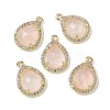 Natural Rose Quartz Faceted Teardrop Pendants G-U028-02G-07-1