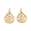 Brass Micro Pave Cubic Zirconia Hollow Teardrop Peg Bails KK-NH0009-09G-1