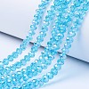 Electroplate Glass Beads Strands EGLA-A034-T8mm-B14-1