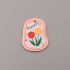 Opaque Embossed Printed Acrylic Pendants MACR-CJC0003-04-1