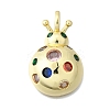 Brass Micro Pave Colorful Cubic Zirconia Pendants KK-V010-15G-1