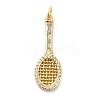 Rack Plating Brass Cubic Zirconia Pendants KK-K270-40G-1