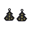 Halloween Theme Spray Painted Alloy Enamel Pendants ENAM-T020-09M-2