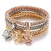 3Pcs Alloy Rhinestone Charm Bangle Set FS-WG4938A-08-1