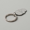 Sugar Skull 201 Stainless Steel Pendant Keychain KEYC-WH0027-108P-3