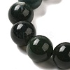 12.5mm Round Natural Moss Agate Braided Bead Bracelets for Women Men BJEW-C060-01B-2