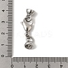 304 Stainless Steel Lobster Claw Clasps and Cord End STAS-B128-08P-02-3