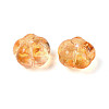 Transparent Glass Flower Beads GLAA-T030-04D-2