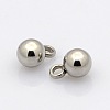 Tarnish Resistant Round 304 Stainless Steel Charms STAS-N025-02-5mm-1