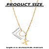 1Pc Letter & Heart Stainless Steel Lariat Necklaces for Women NJEW-LP0002-87G-X-2