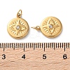 Ion Plating(IP) 304 Stainless Steel Rhinestone Pendants STAS-Q333-10G-02-3