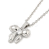 Brass Micro Pave Clear Cubic Zirconia Pendant Necklaces for Women LS-NJEW-B100-01P-1