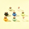 8Pcs 8 Colors Round Glass Cork Bottles Ornament BOTT-FS0001-04-8