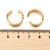 Brass Micro Pave Clear Cubic Zirconia Cuff Earrings EJEW-F370-32G-5