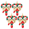 Brass Micro Pave Colorful Grade AAA Cubic Zirconia Pendants KK-BBC0015-36B-1