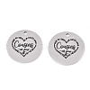Non-Tarnish 201 Stainless Steel Pendants STAS-T064-38P-17-2