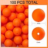 100Pcs Silicone Beads Round Rubber Bead 15MM Loose Spacer Beads for DIY Supplies Jewelry Keychain Making JX444A-1