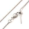 1mm Rack Plating Brass Boston Link Chain Adjustable Slider Necklaces for Women Men MAK-L044-37P-2