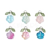 Transparent Normal Glass Pendants PALLOY-JF04571-02-1