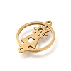 201 Stainless Steel Laser Cut Connector Charms STAS-R132-14G-2