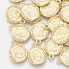 Smooth Surface Alloy Coin Pendants PALLOY-S117-093-2