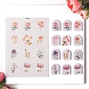 Flower Pattern Polymer Clay Earrings Water Transfer Paper PW-WG76974-04-1