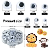 400Pcs 7 Styles Black & White Wiggle Googly Eyes Cabochons DIY Scrapbooking Crafts Toy Accessories KY-YW0001-66-2