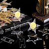 12 Sets Star Transparent Acrylic Commemorative Coin Display Easel Stands ODIS-FG0001-72-5