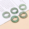 Natural Green Aventurine Plain Band Finger Rings PW-WG26698-03-1