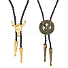 2Pcs 2 Style Adjustable Vintage PU Leather Bolo Ties NJEW-HY0001-01-1