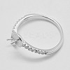 Adjustable Rhodium Plated 925 Sterling Silver Cuff Rings STER-K038-072P-3