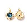 Brass Micro Pave Cubic Zirconia Pendants KK-M243-03G-2