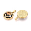 304 Stainless Steel & Enamel & ABS Imitation Pearl Pendants STAS-T072-87A-G-2